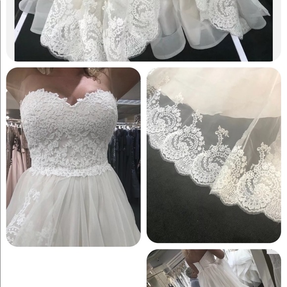 Justin Alexander Signature Sweetheart Gown
cathedral length veil. - Picture 6 of 7